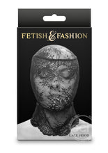 Load image into Gallery viewer, Fetish &amp; Fashion Lace Hood - Black
