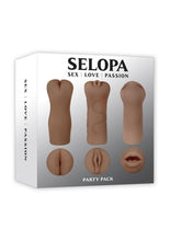 Load image into Gallery viewer, Selopa Party Pack Oral, Vaginal and Anal Strokers (3 per Pack) (avaiable in 2 colours)
