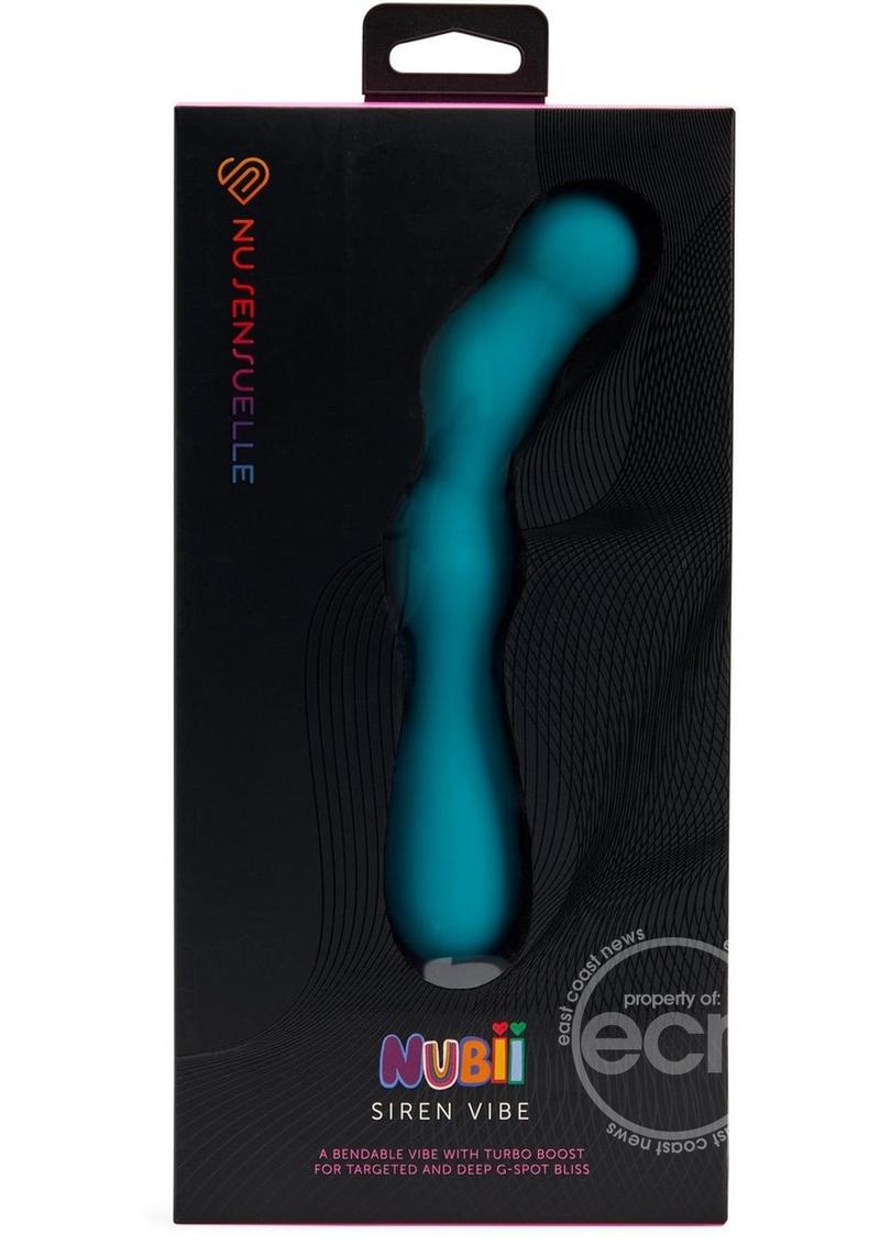 Nu Sensuelle Siren Nubii Bendable Rechargeable Silicone G-Spot Vibrator - Blue
