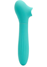 Load image into Gallery viewer, Nu Sensuelle Daisy Rechargeable Silicone Triple Action Thrusting Tongue Suction Vibrator - Electric Blue
