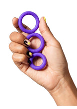 Load image into Gallery viewer, Romp Remix Trio Silicone Cock Rings (3 Piece) - Purple
