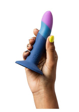 Load image into Gallery viewer, Romp Piccolo Silicone Dildo - Blue/Purple
