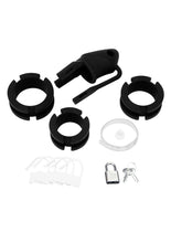 Load image into Gallery viewer, Blue Line : Silicone Cock Cage with Ball Divider Small 2in - Black
