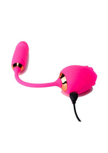 Load image into Gallery viewer, Pink Pussycat : Vibrating Licking Rechargeable Silicone Rose with Remote Control - Pink
