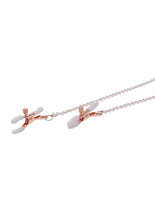 Load image into Gallery viewer, Sex &amp; Miscielf Peaches 'n CreaMe Collar with Nipple Clamps - Ivory/Rose Gold
