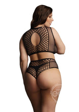 Load image into Gallery viewer, Le Desir Duo Net Key Hole Bra Set - Queen Size- Black
