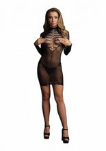 Load image into Gallery viewer, Le Desir Long Sleeve Fishnet Dress - O/S - Black
