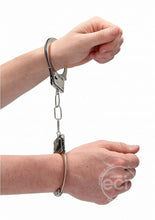 Load image into Gallery viewer, Ouch! Beginners Handcuffs Metal - Silver
