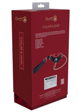 Load image into Gallery viewer, Ouch! Milan Collection Collar with Leash - Black/Red
