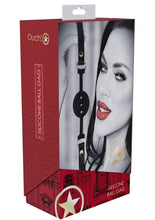 Load image into Gallery viewer, Ouch! Milan Collection Silicone Ball Gag - Black/Red
