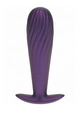 Load image into Gallery viewer, Ouch! Ribbed Anal Plug Silicone - Metallic Purple
