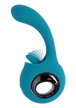 Load image into Gallery viewer, "How Many Licks" Rechargeable Silicone Vibrator with Clitoral Stimulator - Blue
