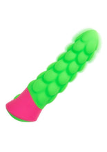 Load image into Gallery viewer, Rave Ripple Rechargeable Silicone Vibrator - Green/Pink
