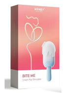 Bite Me Sucking Tapping & Vibrating Silicone Rechargeable Cream Pop Stimulator