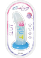 Cotton Candy Dirty Talk Slut Silicone Dildo 6in