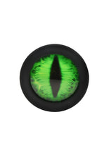 Load image into Gallery viewer, Creature Cocks Green Eye Silicone Butt Plug - Black/Green - available in 3 sizes
