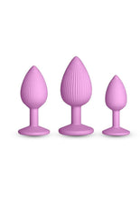 Load image into Gallery viewer, INYA Triple Ace Kit Silicone Lube Channel Anal Plugs (3 Piece) - Pink
