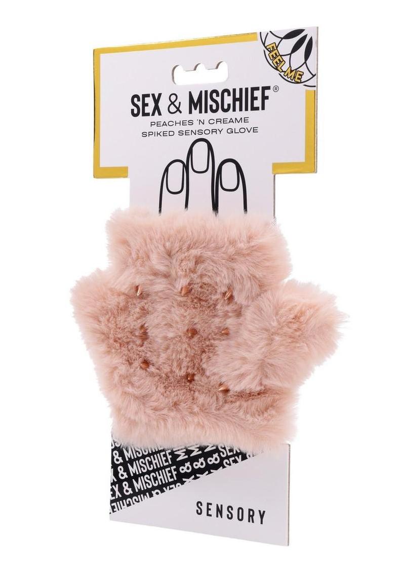 S&M Peaches N CreaMe Spiked Sensory (1) Glove - Rose Gold