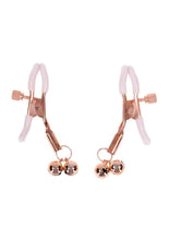 Load image into Gallery viewer, Sex &amp; Mischief Peaches N CreaMe Bell Nipple Clamps - Rose Gold
