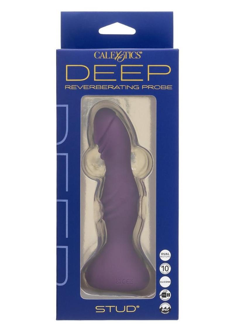Deep Stud Rechargeable Silicone Reverberating Probe