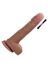 Load image into Gallery viewer, Working Stiff The Thrusting Jack Hammer Rechargeable Silicone Vibrating Dildo - Chocolate
