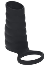 Load image into Gallery viewer, Levelz - Vibrating Ribbed Silicone Cock Sleeve &amp; Ball Ring
