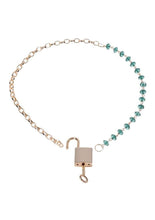 Load image into Gallery viewer, Sex &amp; Mischief Indica Crystal Day Collar - Green/Gold

