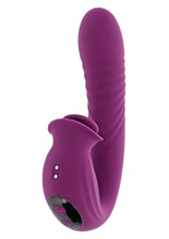 Load image into Gallery viewer, Evolved : Deep Ecstasy - Silicone Ribbed Thrusting Rabbit Vibrator with Clitoral Stimulator
