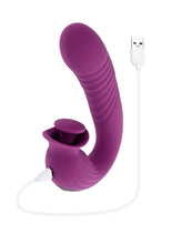 Load image into Gallery viewer, Evolved : Deep Ecstasy - Silicone Ribbed Thrusting Rabbit Vibrator with Clitoral Stimulator
