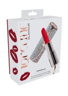 Loveline : Sparkle Lipstick Rechargeable Silicone Vibrator with Interchangeable Heads