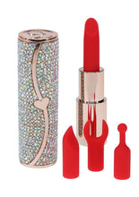 Load image into Gallery viewer, Loveline : Sparkle Lipstick Rechargeable Silicone Vibrator with Interchangeable Heads
