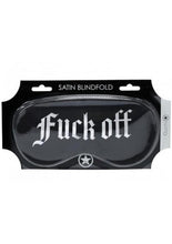 Load image into Gallery viewer, OUCH! : Satin Blindfold "FUCK OFF" - Black

