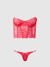 Load image into Gallery viewer, HOUSE OF DESIRE: Eden Embroidered Bustier &amp; Panty Set

