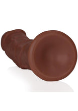 Load image into Gallery viewer, RealRock Realistic Skin Curved Dildo 7in - Chocolate
