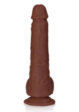 Load image into Gallery viewer, RealRock Realistic Skin Straight Realistic Dildo with Balls and Suction Cup 7in - Chocolate
