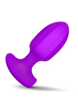 Load image into Gallery viewer, Bang! Ribbed Vibrating Silicone Butt Plug - Purple
