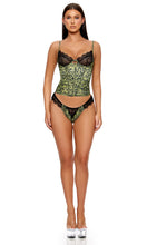 Load image into Gallery viewer, FORPLAY : Second Skin Snake Satin Bustier Set
