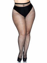 Load image into Gallery viewer, Leg Avenue Fishnet with Backseam Pantyhose - Plus Size - Black
