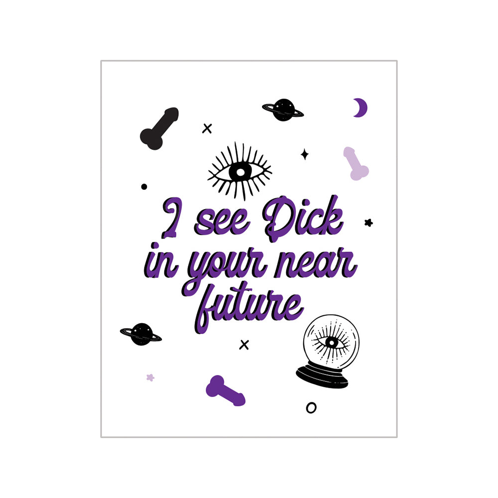 Future Dick Naughty Kard - Blank Greeting Card