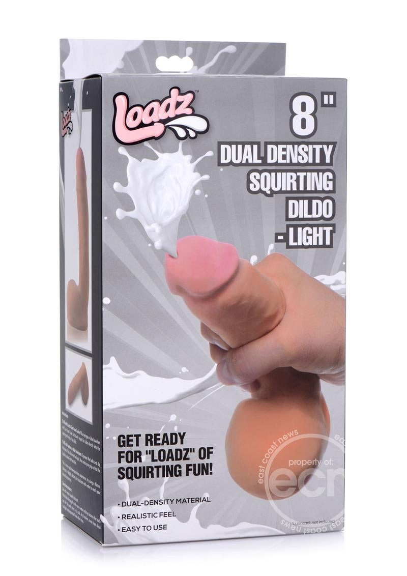 Loadz 8” dual density squirting dildo