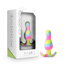Load image into Gallery viewer, Blush:Avant | Kaleido Lime: Artisan 3 Inch Tapered Stayput™ Butt Plug with Pleasure Curves
