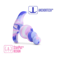 Load image into Gallery viewer, Blush: Avant | Twilight Blue: Artisan 3 Inch Tapered Stayput™ Butt Plug with Pleasure Curves
