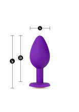 Load image into Gallery viewer, Temptasia Bling Plug Silicone Butt Plug - Purple [SIZE SMALL - LARGE]
