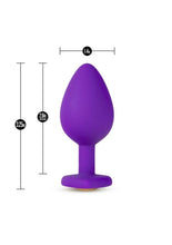 Load image into Gallery viewer, Temptasia Bling Plug Silicone Butt Plug - Purple [SIZE SMALL - LARGE]
