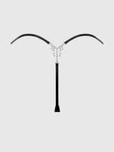 Load image into Gallery viewer, HOUSE OF DESIRE: KRYSTAL SIDE SLIDER &amp; RHINESTONE FRINGE BACK G-STRING [available in Black &amp; Red]
