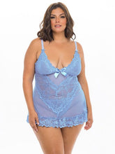 Load image into Gallery viewer, Oh La La Cheri: VALENTINE SOFT CUP LACEY BABYDOLL W/ BOWS &amp; G-STRING [various colours &amp; sizes]
