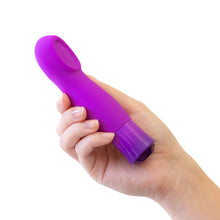 Load image into Gallery viewer, Oh My Gem Charm 5 Inch Warming G-Spot Vibrator in Amethyst
