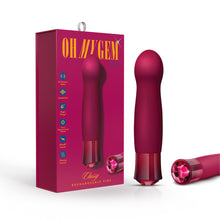 Load image into Gallery viewer, Blush Oh My Gem Classy 5 Inch Warming G-Spot Vibrator in Garnet
