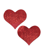 Load image into Gallery viewer, Pastease Heart Glitter Red Fuller Coverage Pasties
