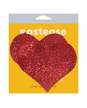 Load image into Gallery viewer, Pastease Heart Glitter Red Fuller Coverage Pasties
